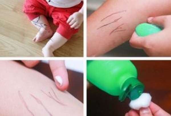 Как оттереть маркер с кожи